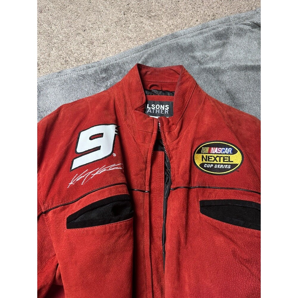 Vintage Wilson Leather/Suede Chase Authentics Kasey Kahne Nascar Dodge Jacket XL